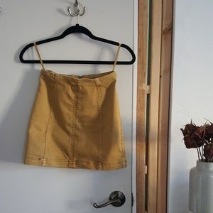 Free People Mustard Yellow Skirt